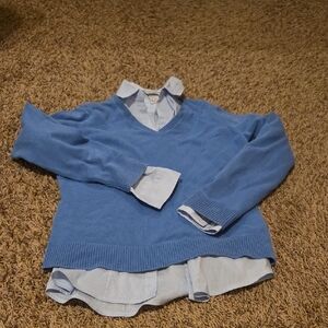 Sweater Collared Shirt Set H And M